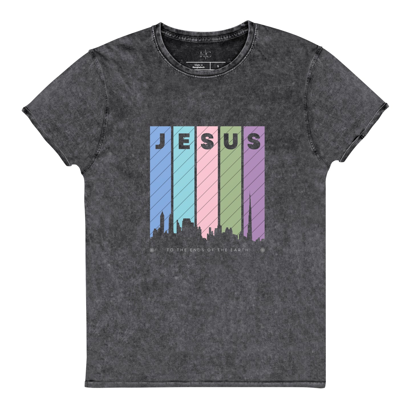 Jesus Multi-bar Denim T-Shirt