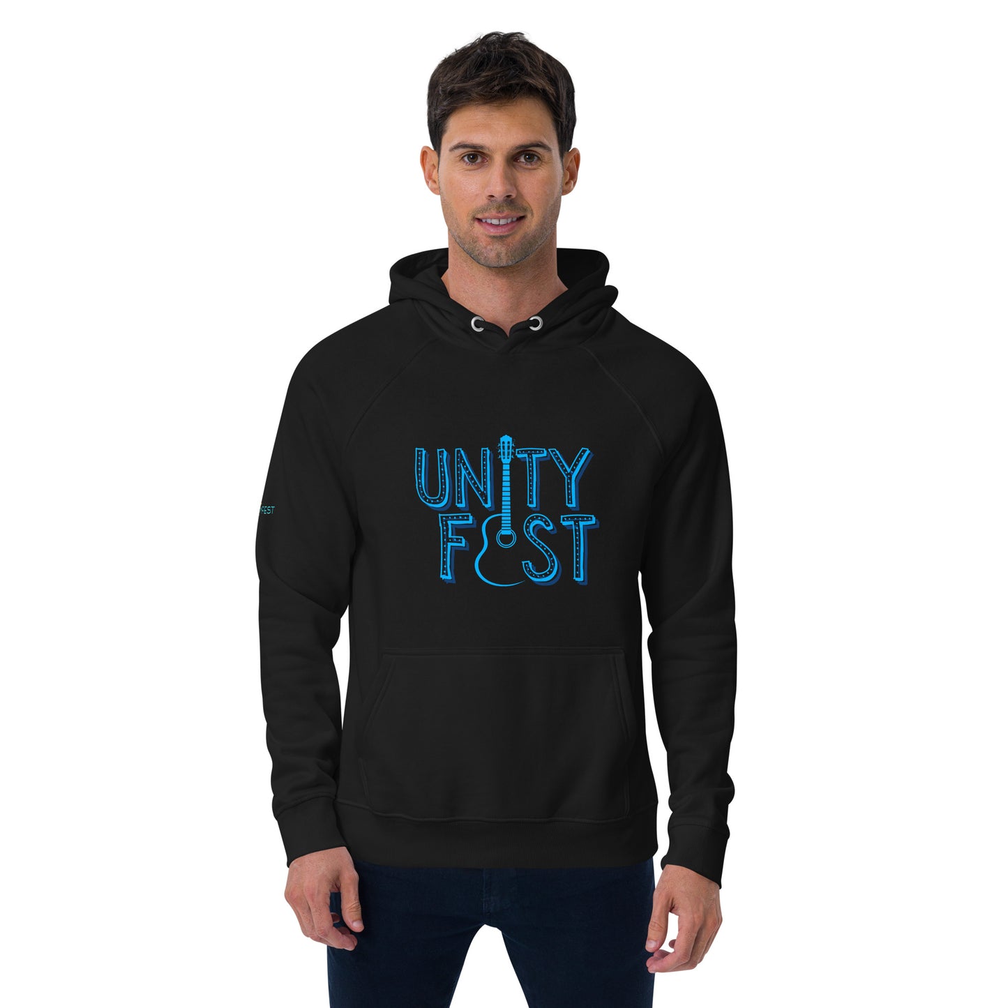 Unityfest Guitar eco raglan hoodie