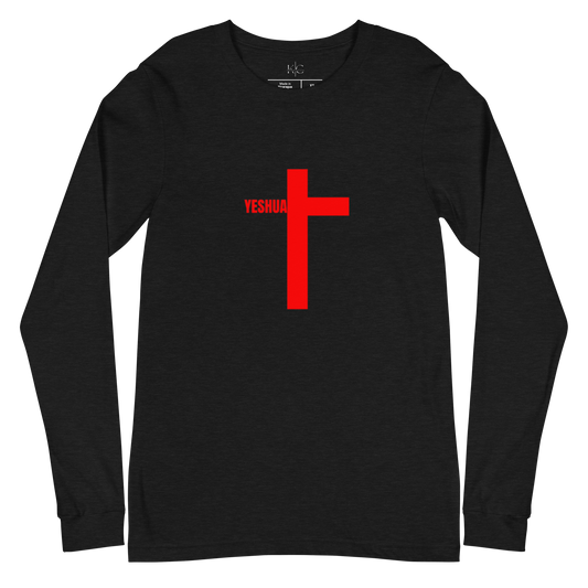 Yeshua Cross (Red) Long Sleeve Tee